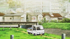 Anime houses buildings sunlight cityscapes illustrations 