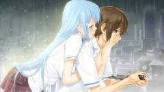 Anime hugging anime girls game cg happoubi jin bishoujo 