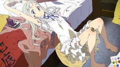 Anime illustrations honma meiko arms raised We Still Dont Know 