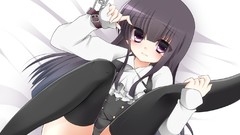 Anime inu x boku ss purple eyes underwear panties thigh highs 