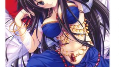 Anime Jewelry long hair cleavage no bra Miyama Zero