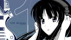 Anime k - on akiyama mio headphones anime girls