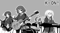 Anime k - on hirasawa yui akiyama mio kotobuki tsumugi guitar