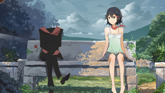 Anime Kill la Kill Matoi Ryuuko Senketsu anime girls Women bench
