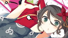 Anime kimono anime girls brunettes black hair hataraku 