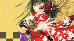 Anime kimono anime girls Japanese clothes