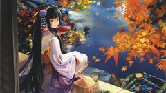 Anime kimono anime girls Japanese clothes original characters 