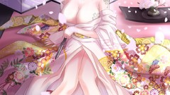 Anime kimono touhou cleavage