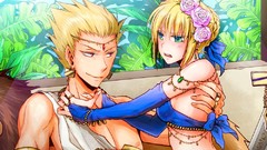 Anime king saber anime girls gilgamesh fate series