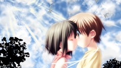 Anime kissing