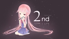 Anime Knives pink hair long hair pink eyes anime girls school 