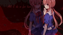 Anime Knives red eyes mirai nikki gasai yuno
