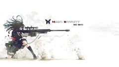 Anime Kozaki Yuusuke anime girls weapon gun original characters