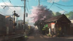 Anime landscape drawing