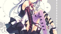 Anime legs anime girls blue eyes purple hair