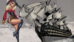 Anime legs anime girls fantasy art pirate girl