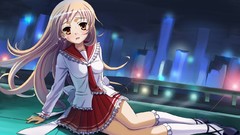 Anime legs blondes big eyes pink hair anime girls brown eyes 