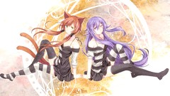 Anime legs stockings anime girls animal ears purple hair utau 