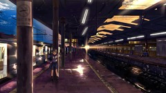 Anime lonely skirts blush anime girls crying vehicles school 