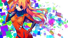 Anime long hair anime girls blue eyes asuka langley soryu neon 