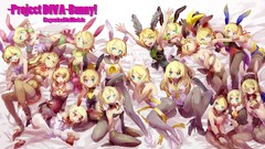 Anime long hair anime girls blue eyes short hair pantyhose 