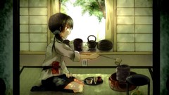 Anime long hair anime girls brown eyes