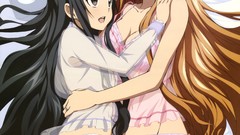 Anime long hair anime girls brown eyes brunettes black hair 