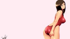 Anime long hair anime girls brown eyes brunettes ecchi