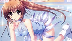 Anime long hair anime girls brown eyes kanon g senjou no maou 