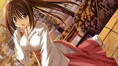 Anime long hair anime girls brown eyes school uniforms