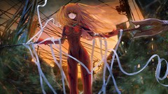 Anime long hair anime girls brunettes asuka langley soryu neon 