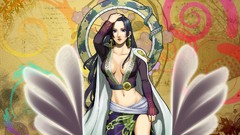 Anime long hair anime girls brunettes One Piece (anime) Boa 