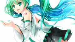 Anime long hair anime girls green eyes hatsune miku vocaloid 