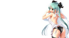 Anime long hair anime girls hatsune miku vocaloid ecchi 