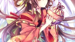 Anime long hair anime girls Japanese clothes