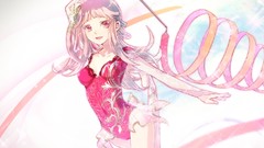 Anime long hair anime girls leotard