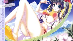 Anime long hair anime girls lingerie blue eyes nanao naru 