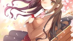 Anime long hair anime girls lingerie blue eyes underwear