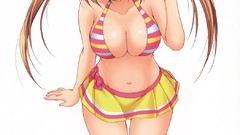 Anime long hair anime girls lingerie blue eyes underwear bikini 