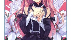 Anime long hair anime girls lolita fashion purple eyes redheads 