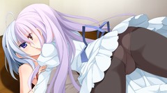 Anime long hair anime girls purple hair game cg panties visual 