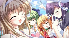 Anime long hair anime girls school uniforms