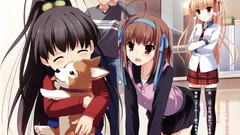 Anime long hair anime girls short hair