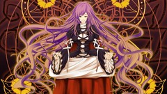 Anime long hair anime girls yellow eyes touhou purple hair 