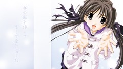 Anime long hair blue eyes skyscapes