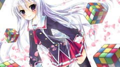 Anime long hair brown eyes