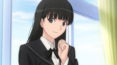 Anime long hair brunettes black eyes Amagami SS