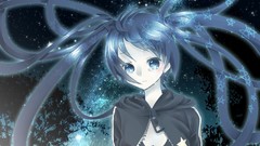 Anime long hair crying black rock shooter twintails bikini top