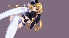 Anime long hair ecchi thigh highs