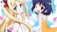 Anime long hair green eyes short hair astarotte no omocha 